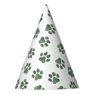 Gorro De Fiesta Pasta de perro, garras de perro, patas verdes
