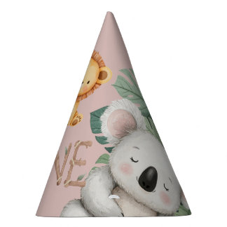 Gorro De Fiesta Pastel Tropical Salvaje Una Selva Animales Safari