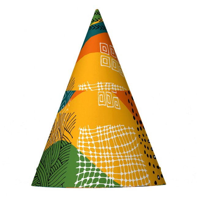 Gorro De Fiesta Patchwork de moda: Undulating Abstract Art (Anverso)