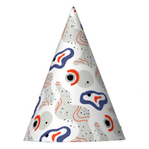 Gorro De Fiesta Patrón abstracto de zancos y curvas elegantes