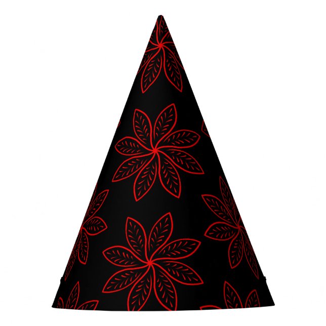 Gorro De Fiesta Patrón Carmesí sobre Negro (Anverso)