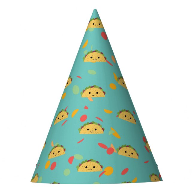 Gorro De Fiesta Patrón Cute Kawaii Taco (Anverso)