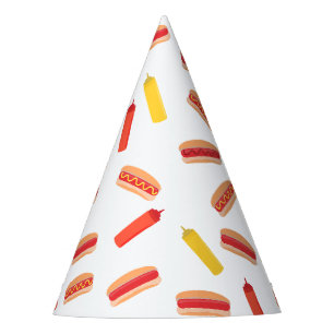 Gorro De Fiesta Patrón de barbacoa de comida rápida de perro calie
