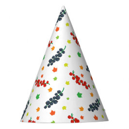 Gorro De Fiesta Patrón De Bayas, Redberry, Blueberry, Fruta