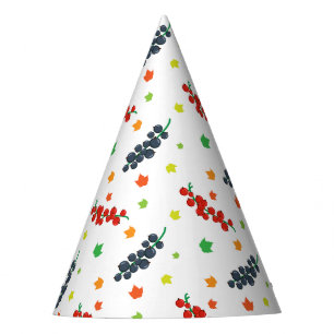 Gorro De Fiesta Patrón De Bayas, Redberry, Blueberry, Fruta