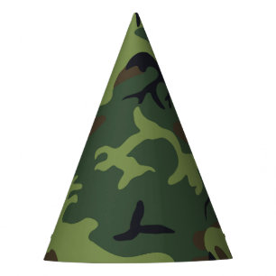 Gorro De Fiesta Patrón de camuflaje verde, patrón militar, ejércit