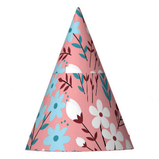 Gorro De Fiesta Patrón de color rosa pálido sin soldadura.