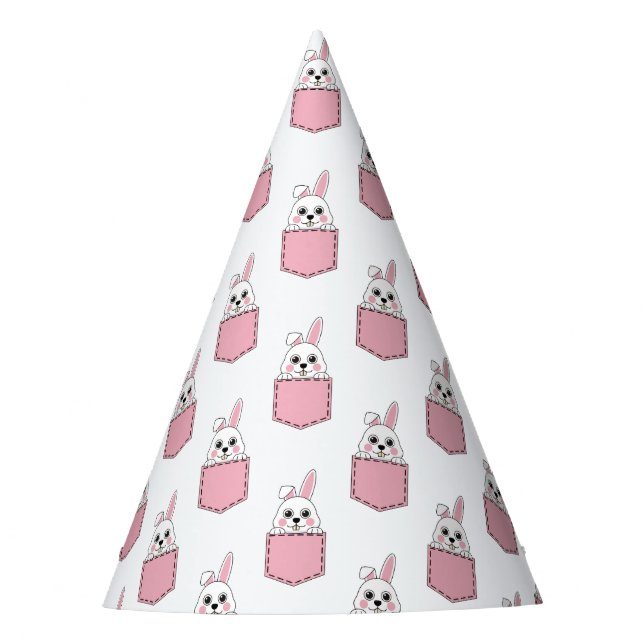 Gorro De Fiesta Patrón de conejo de Mascota de bolsillo (Anverso)