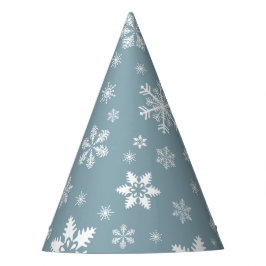 Gorro De Fiesta Patrón de copo de nieve, copos de nieve blancos, n