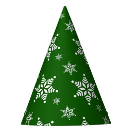 Gorro De Fiesta Patrón de copos de nieve, copos de nieve blancos, 