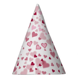 Gorro De Fiesta Patrón de Corazones Encantadores Rosa
