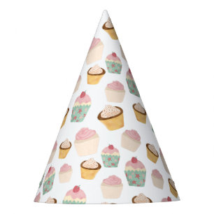 Gorro De Fiesta Patrón de cupcake de cumpleaños