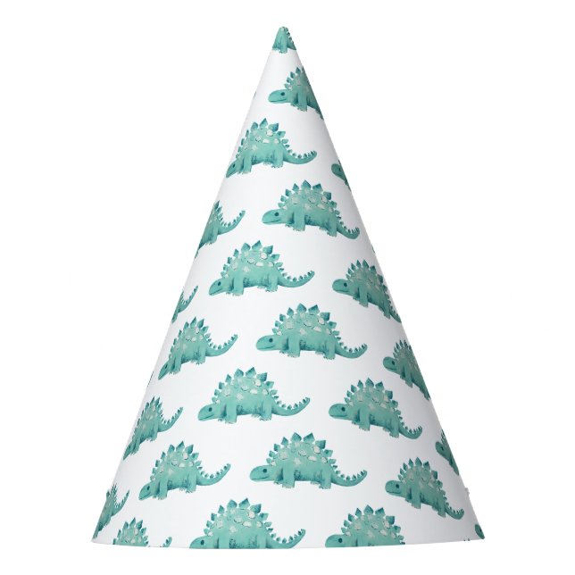 Gorro De Fiesta Patrón de dinosaurio Stegosaurus (Anverso)