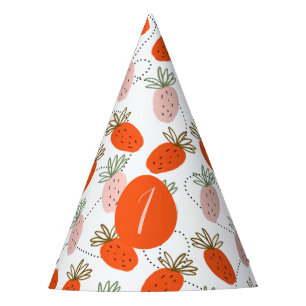 Gorro De Fiesta Patrón de Doodle Blanco Rosa
