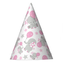 Patrón de Elefantes, Elefantes Cutos - Gris Rosa