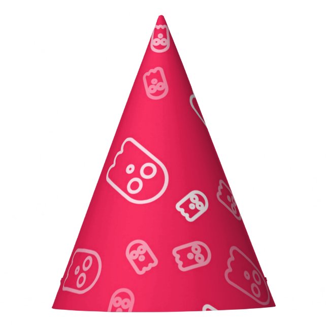 Gorro De Fiesta Patrón de fantasmas (Anverso)