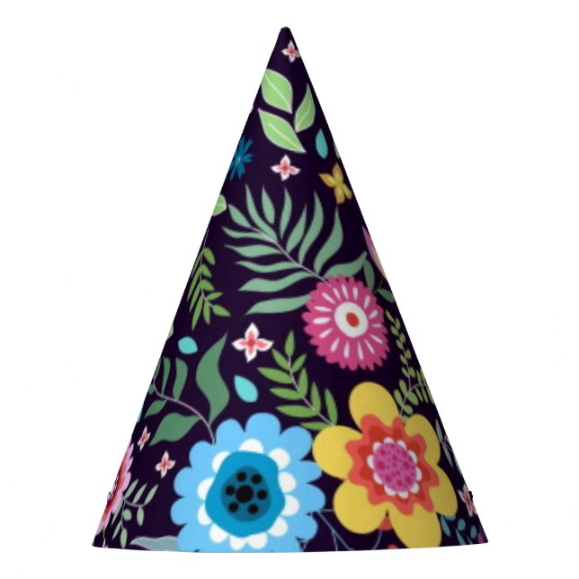 Gorro De Fiesta Patrón de flor (Anverso)