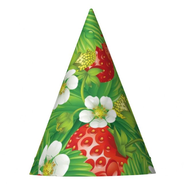 Gorro De Fiesta Patrón de fresa (Anverso)