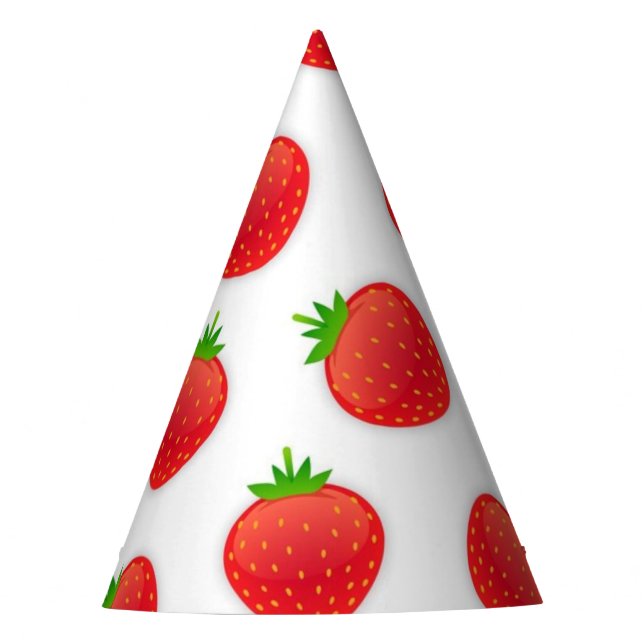 Gorro De Fiesta Patrón de fresa (Anverso)