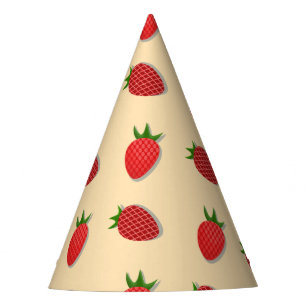 Gorro De Fiesta Patrón de fresa para buenas vibraciones en verano