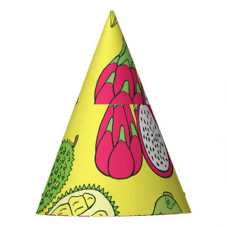Gorro De Fiesta Patrón de frutos exóticos tropicales dibujado a ma