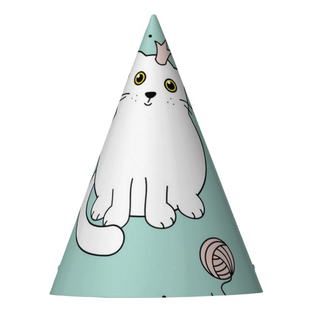 Gorro De Fiesta Patrón de gato (Anverso)