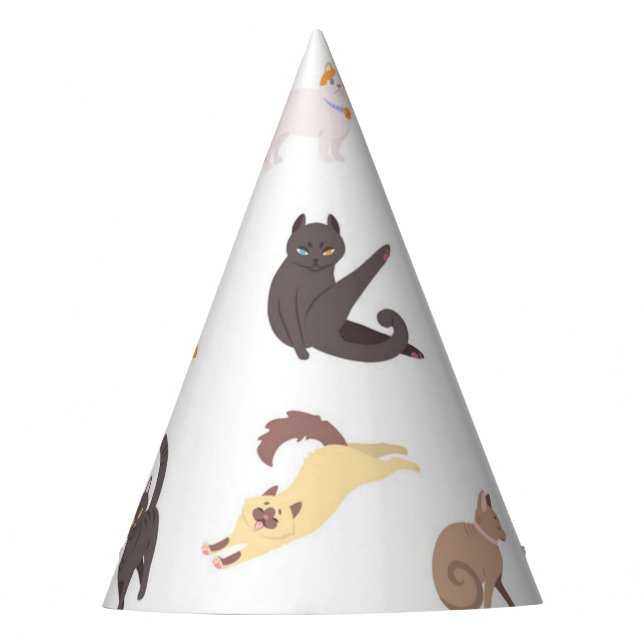 Gorro De Fiesta Patrón de gato (Anverso)