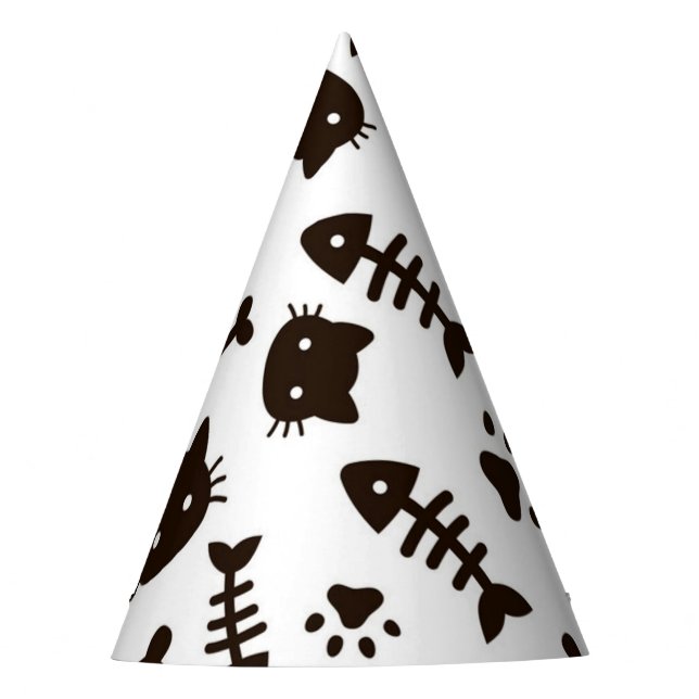 Gorro De Fiesta Patrón de gato (Anverso)