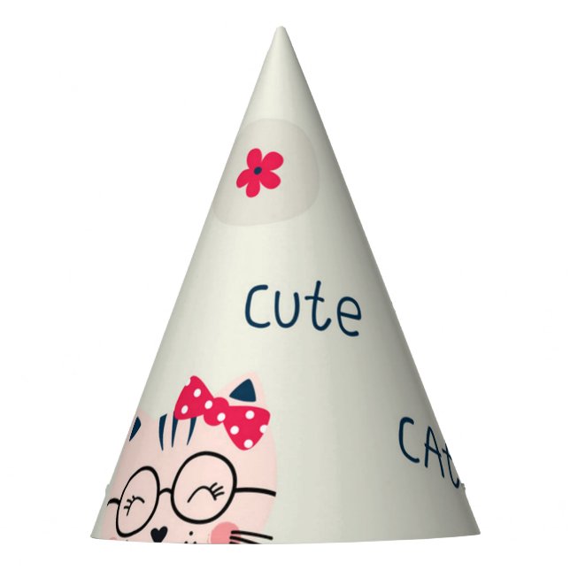 Gorro De Fiesta Patrón de gato (Anverso)