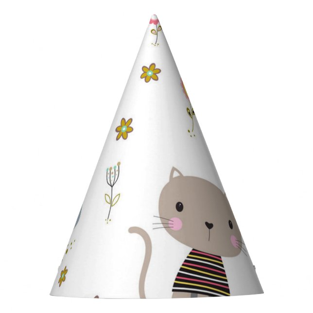 Gorro De Fiesta Patrón de gato (Anverso)