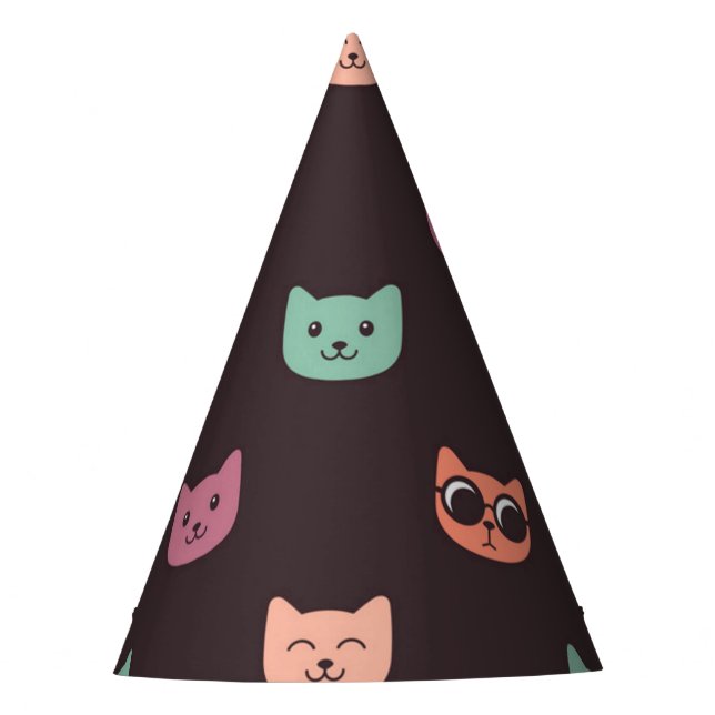 Gorro De Fiesta Patrón de gato (Anverso)