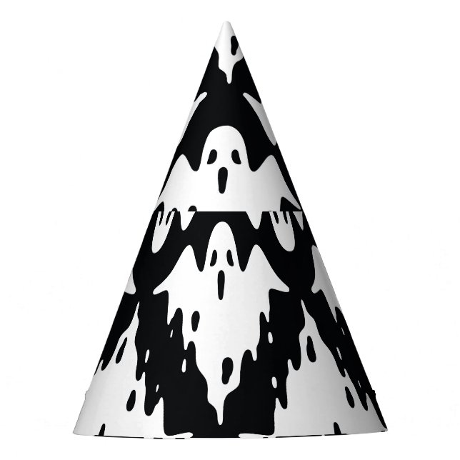 Gorro De Fiesta Patrón de Halloween Ghost Spooky Seamless (Anverso)