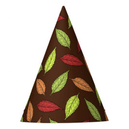 Gorro De Fiesta Patrón De Hojas, Hojas Coloridas, Hojas De Otoño