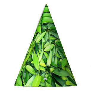 Gorro De Fiesta Patrón de hojas verdes frondosas - Naturaleza Botá