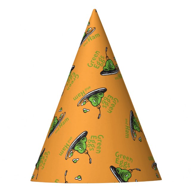 Gorro De Fiesta Patrón de Huevos Verdes y Jamón (Anverso)