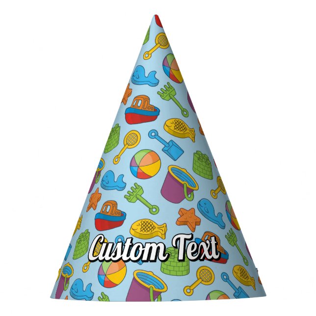 Gorro De Fiesta Patrón de iconos de juguetes de playa (Anverso)
