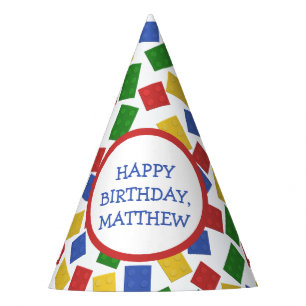 Gorro De Fiesta Patrón de Ladrillos de construcción de juguetes de