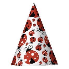 Gorro De Fiesta Patrón De Ladybugs, Cute Ladybugs, Red Ladybugs