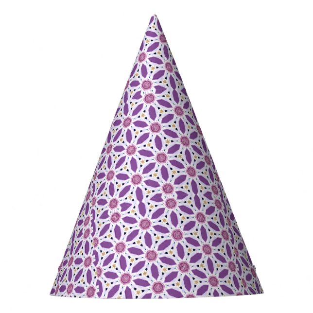 Gorro De Fiesta Patrón de las estrellas moradas (Anverso)
