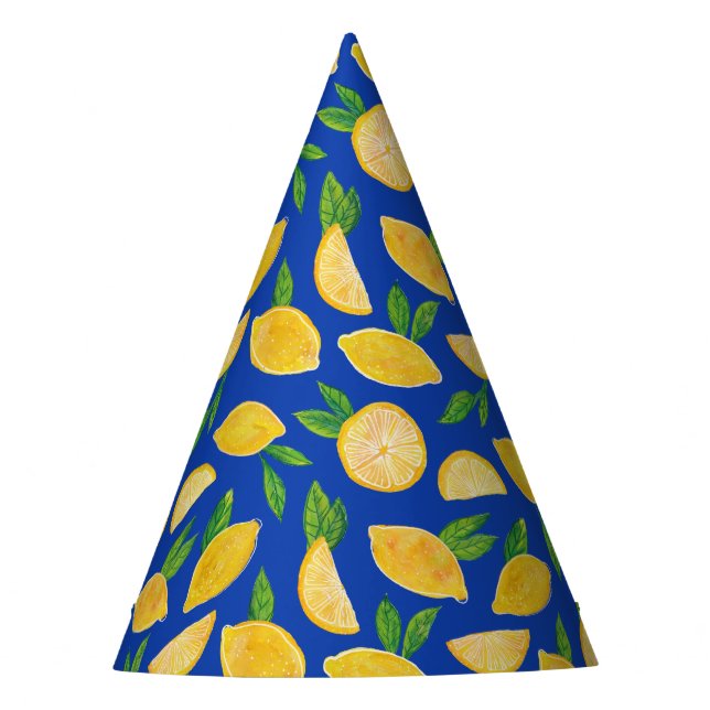 Gorro De Fiesta Patrón de limón mediterráneo (Anverso)