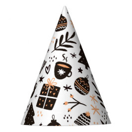 Gorro De Fiesta Patrón de Navidades blancos y negros