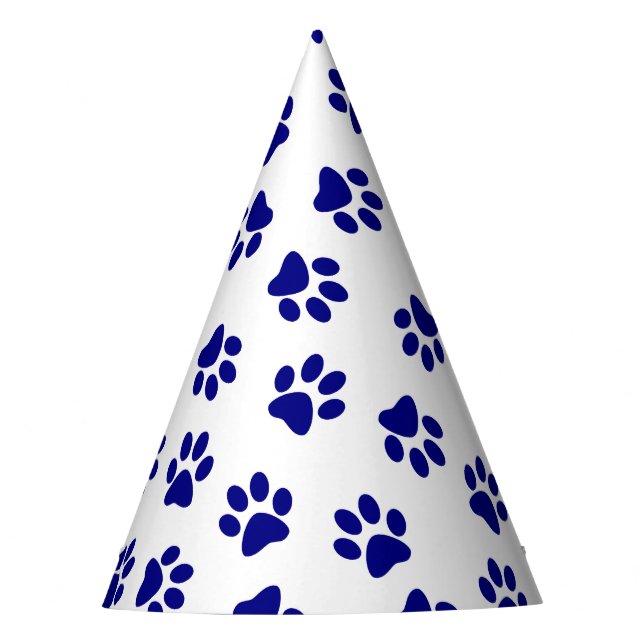 Gorro De Fiesta Patrón De Patas, Patas De Perro, Patas Azules De L (Anverso)