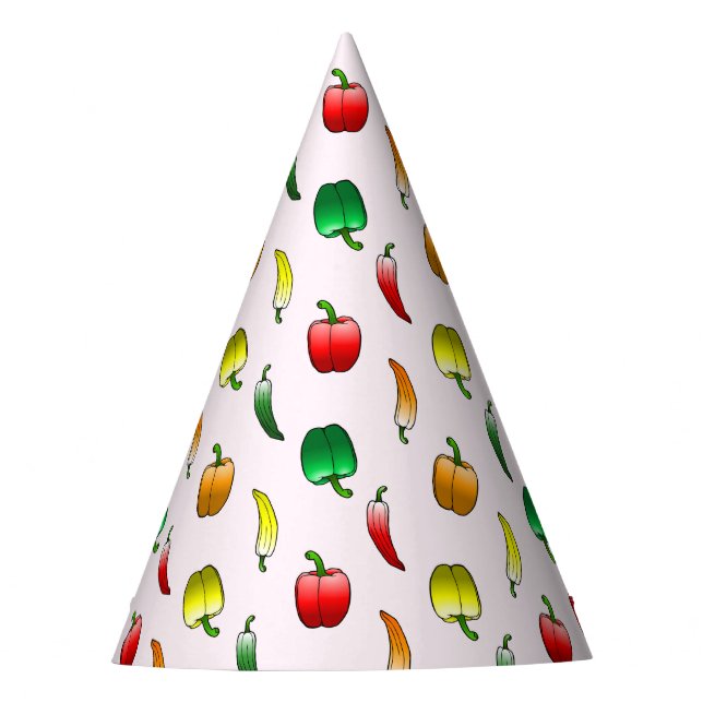 Gorro De Fiesta Patrón de Pimientos Hermosos (Anverso)