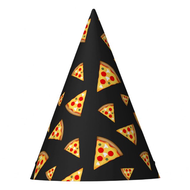 Gorro De Fiesta Patrón de pizzas Guay y divertidas (Anverso)