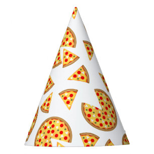 Gorro De Fiesta Patrón de pizzas y rodajas divertidas de Guay en b