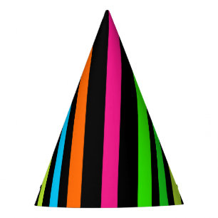 Gorro De Fiesta Patrón de rayas neón