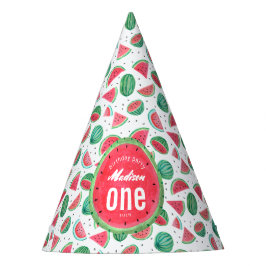 Gorro De Fiesta Patrón de sandía roja y verde de verano tropical