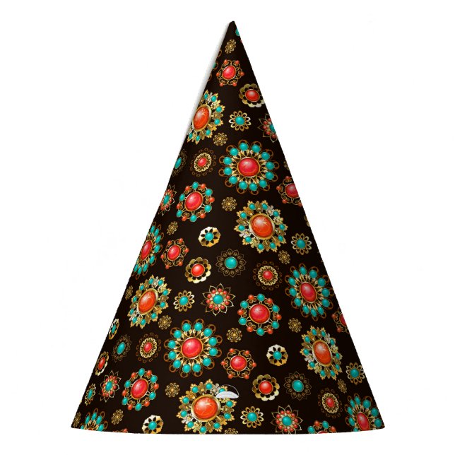 Gorro De Fiesta Patrón de Seamless Brooches Étnicos (Izquierda)