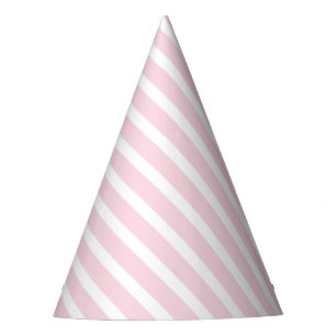 Gorro De Fiesta Patrón diagonal rayado rosa y blanco