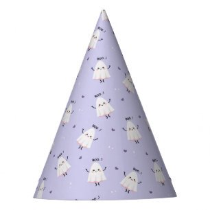 Gorro De Fiesta Patrón fantasma lindo con "Boo!" Texto sobre Lavan